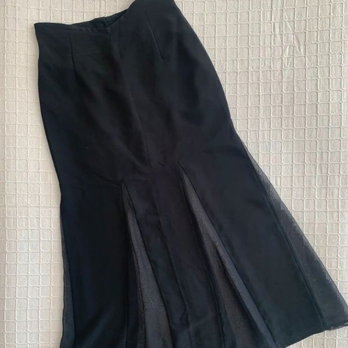 Lydia M skirt with transparent mermaid style, like new, black