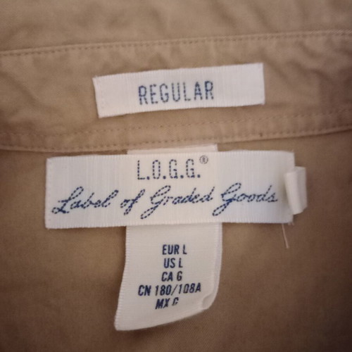 LOGG shirt khaki beige large size like new