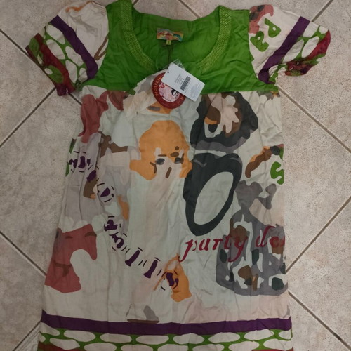 Boho style dress new with label, cotton, handmade embroidery