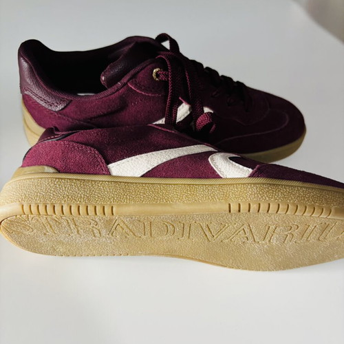 Stadivarius sneakers new, burgundy, size 38