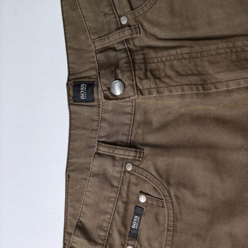 Hugo Boss Montana Men's Olive Brown Canvas Cord Pants Size W34 L34 like new