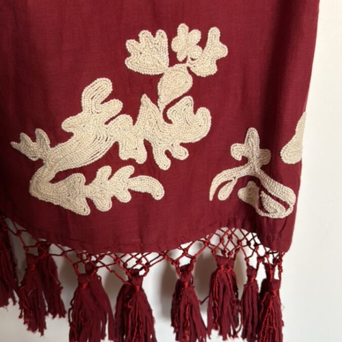 Mes Demoiselles wrap skirt like new, red cotton