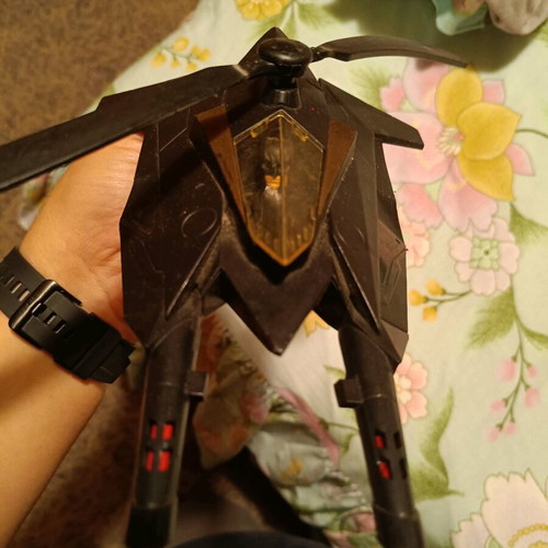 Batman helicopter used with handle and spinning rotor