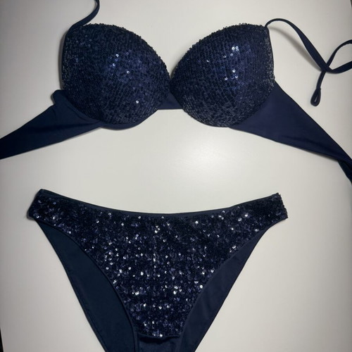 Calzedonia bikini new with sequins, top size L, bottom size M