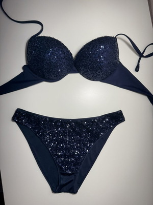 Calzedonia bikini new with sequins, top size L, bottom size M