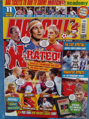 Match Football Magazine Issue 24-30/1/2006 Like New with Arsenal Posters