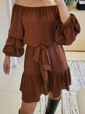 Brown terracotta dress new, size Small