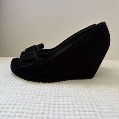 Melissa ballerinas like new, black velour, size 38