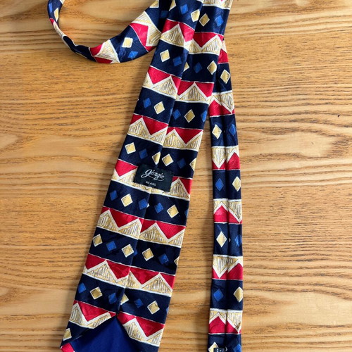 Giorgio Milano vintage men's tie with geometric pattern