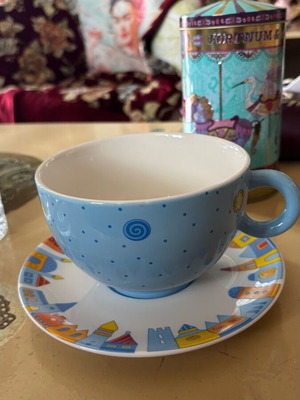 Haba bowl cup with saucer vintage like new