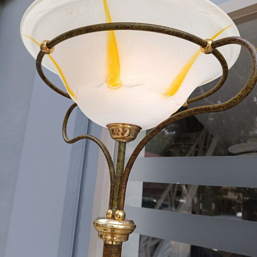 Floor lamp used, Italian vintage with dimmer, 1.86m height