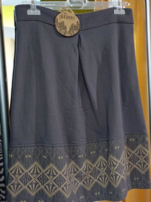 Platinum Fashion cotton skirt gray new, one size