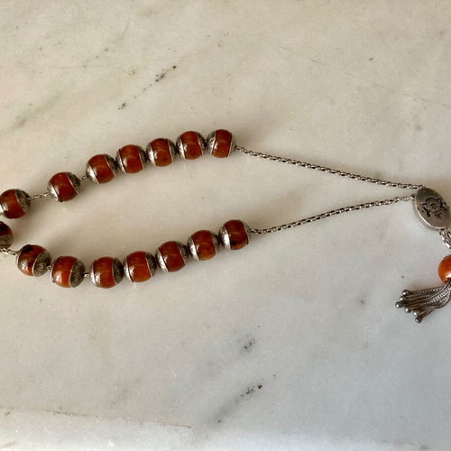 Silver worry beads used with 925 silver beads