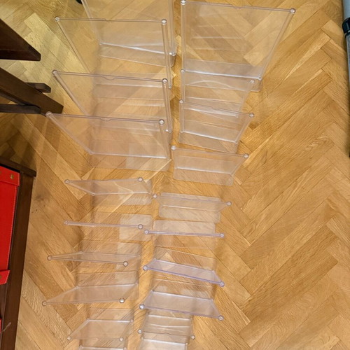 Set of 30 acrylic display stands used (A5-A4)