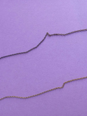 Heart necklace used with tarnished chain