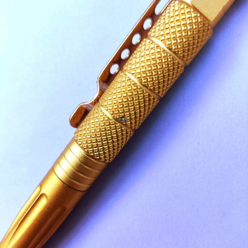 Set of 2 tactical business pens in silver and gold, new