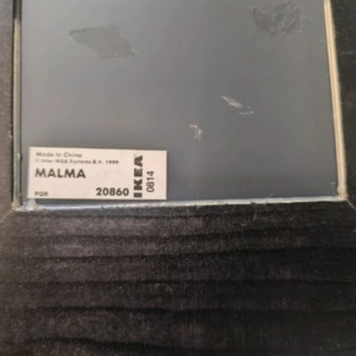 IKEA Malma vintage mirror 25x25 cm used, black wooden frame