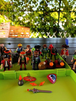 Playmobil set in case like new, 22 pieces with accessories