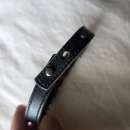 Moschino leather bracelet used, vintage 1990, black