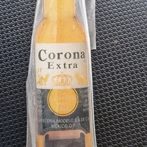 Metal Corona beer bottle opener new, 15.5 cm length