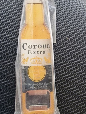 Metal Corona beer bottle opener new, 15.5 cm length