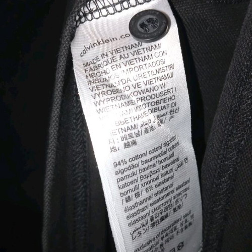 Calvin Klein Jeans men's polo t shirt black size medium new
