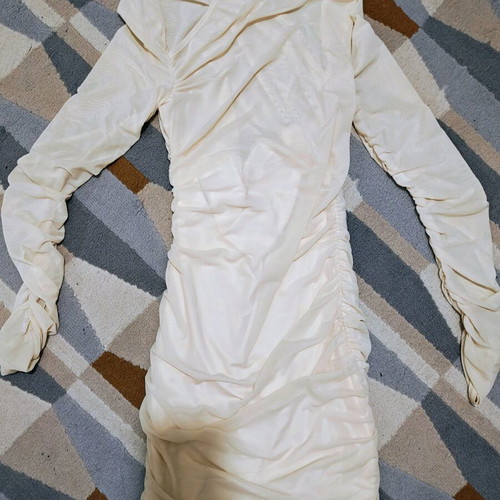 Cream dress new size M with high elasticity