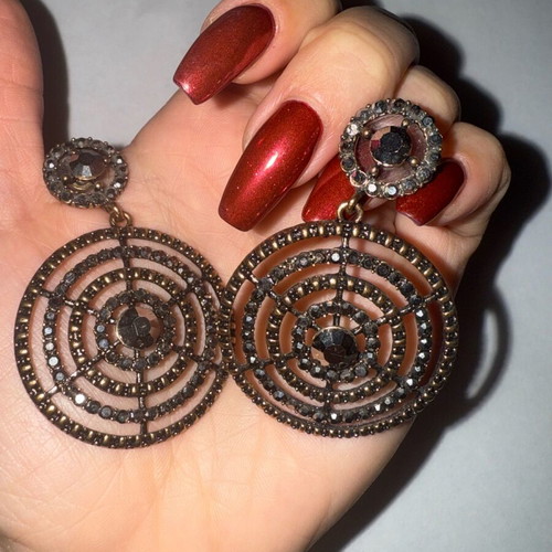 Earrings like new, pack of 6, gold-colored