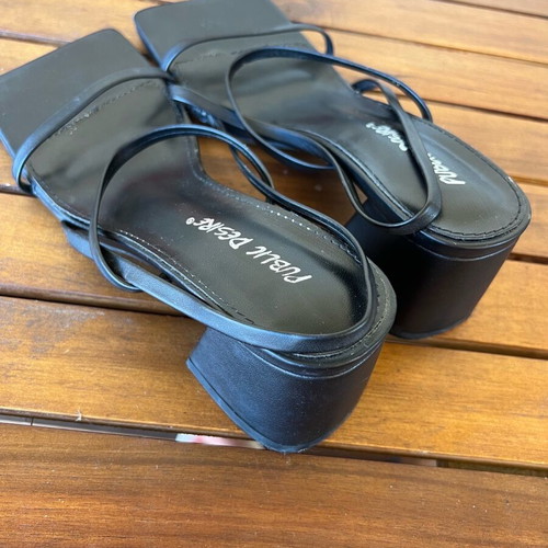 Public Desire black heel sandals like new, size 36