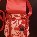 Quiksilver crossbody bag used, waterproof fabric, red multicolor