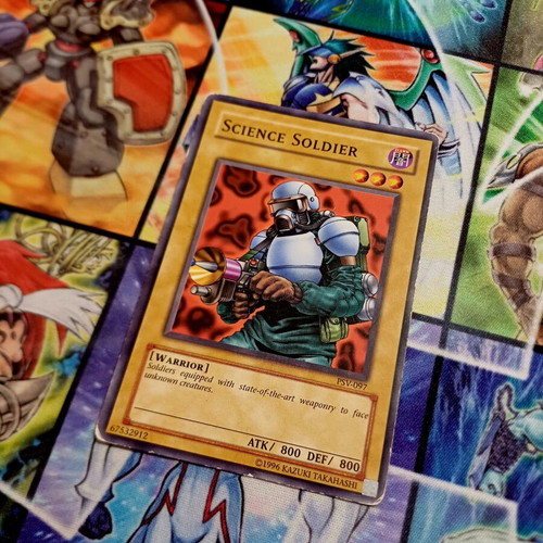 Science Soldier PSV Unlimited Yu-Gi-Oh! card, poor condition (PO)