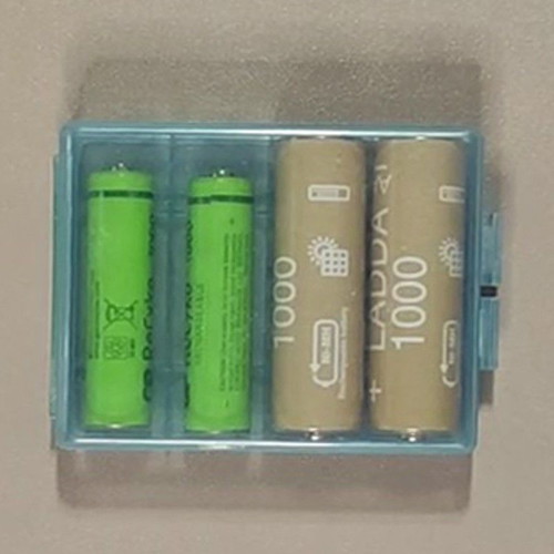 Rechargeable AA and AAA battery set with case