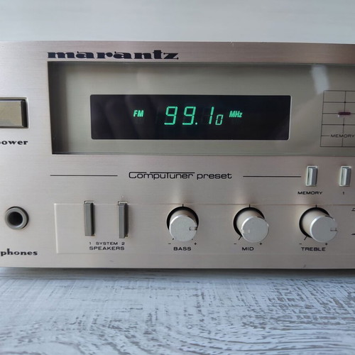 Marantz SR520 Computuner Stereo Receiver used, vintage champagne face