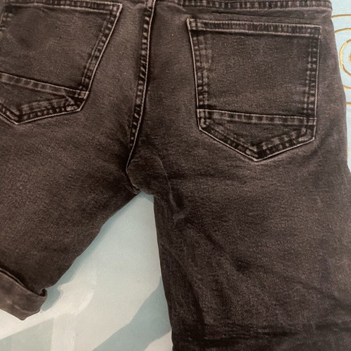 Men's Washed Black Denim Shorts Pull & Bear size 40 like new