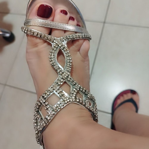 Silver sandals size 36 like new with rhinestones