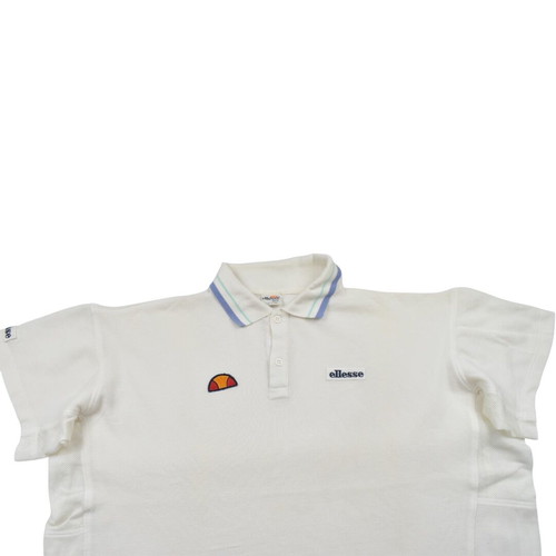 Ellesse vintage boxy fit tennis polo shirt used, size XL for women