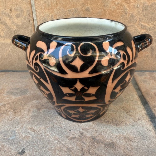 Ceramic pot from 1930 like new with handles 15cm x 10cm