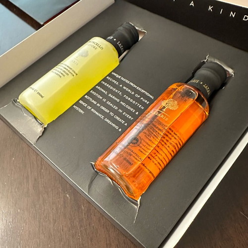 Lazaris gift set with 2 liqueurs in glass bottles new