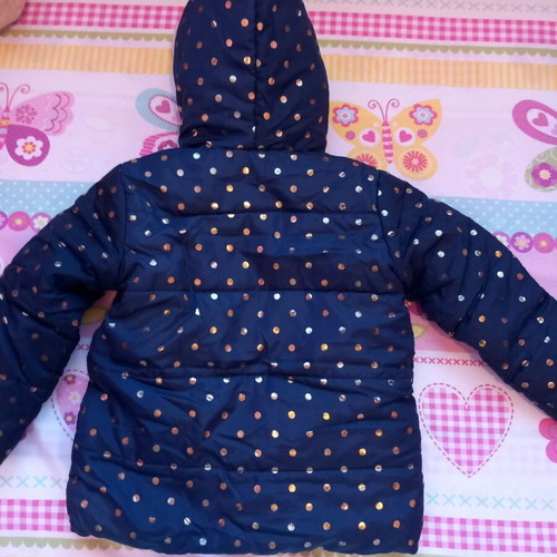 Children's jacket like new for girl 2-3 years blue with gold