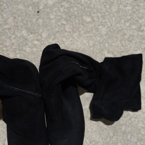 Voi & Noi suede boots size 37 used, sock style, black