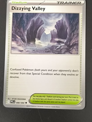 Dizzying Valley Phantasmal Flames Pokemon Card like new, normal/reverse holo