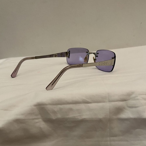Gucci vintage rimless sunglasses, purple blue lenses