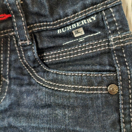 Burberry kids denim jeans like new, dark blue, size 2y, 2 pieces