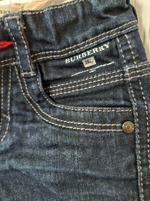 Burberry kids denim jeans like new, dark blue, size 2y, 2 pieces