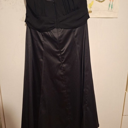 Black satin dress Large like new