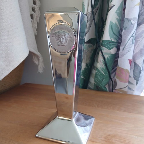 Rosenthal porcelain candle holder from Versace Platinum Medusa collection