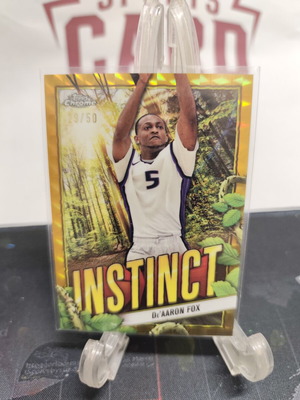 De’Aaron Fox Instinct Topps Chrome Basketball Card 29/50 2024-25 new