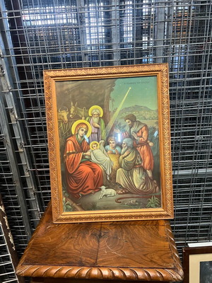 Religious icon used with wear 49x39