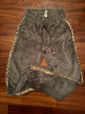 SugarFree velour tracksuit like new, green and gold, XS