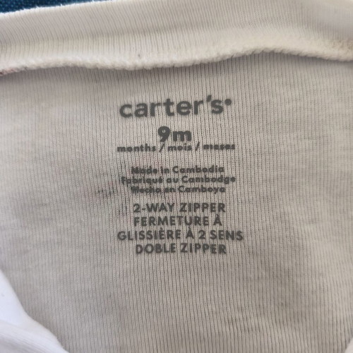 Carter's long sleeve pajamas bundle for babygirl 9 months used with stains